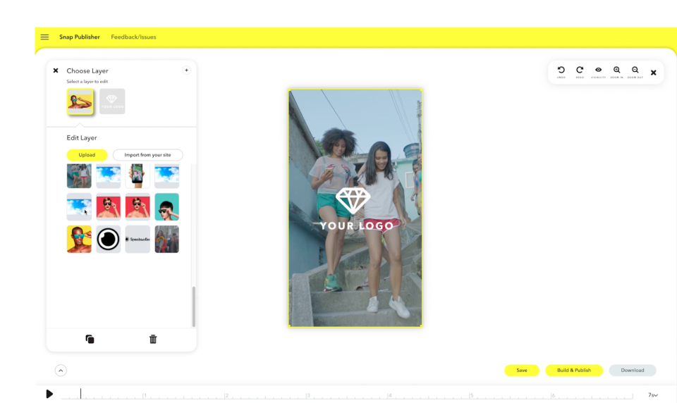 screenshot of Snapchat for Business